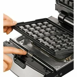 New ❤️ Budget 👏 Tefal 2 in 1 Sandwich & Waffle Maker With interchangable Plates Silver/Black SW852D 👍 🌟 -Appliances Sales 300302740 2 720x928