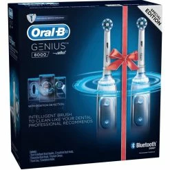 Buy 👏 Hot Sale 🔥 Oral-B Genius 8000 Dual Handle Electric Toothbrush White GEN8000DH 😍 ❤️