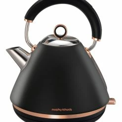 Deals ⭐ Top 10 ⭐ Morphy Richards Accents Rose Gold/Black Traditional Pyramid Kettle 102107 ✔️ ❤️