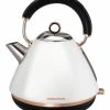 Best Pirce ⌛ Cheapest ❤️ Morphy Richards Accents Rose Gold/White Traditional Pyramid Kettle 102108 💯 ❤️