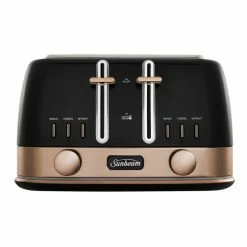 Coupon 🛒 Deals 🔔 Sunbeam New York Collection 4 Slice Toaster Black/Bronze TA4440KB ✨ 😍