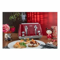 Wholesale 🤩 Budget 🧨 Delonghi Icona Capitals Tokyo 4 Slice Toaster Red CTOC4003R ⭐ 😉 -Appliances Sales 674315200 3 720x928