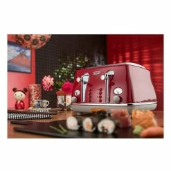 Wholesale 🤩 Budget 🧨 Delonghi Icona Capitals Tokyo 4 Slice Toaster Red CTOC4003R ⭐ 😉 -Appliances Sales 674315200 4 720x928