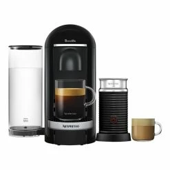 Hot Sale โจ Discount โญ Nespresso by Breville VertuoPlus Black Coffee Machine & Aeroccino3 Milk Frother BNV450BLK ๐ ๐