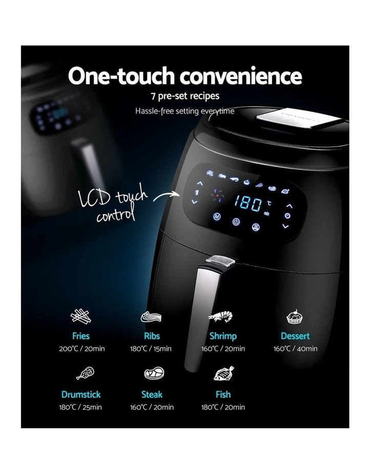Brand new ❤️ Budget 🎉 Devanti Air Fryer 8.5L LCD Digital Oil Free Deep Frying Cooker ⌛ 😍 5 Brand new ❤️ Budget 🎉 Devanti Air Fryer 8.5L LCD Digital Oil Free Deep Frying Cooker ⌛ 😍 - Image 5
