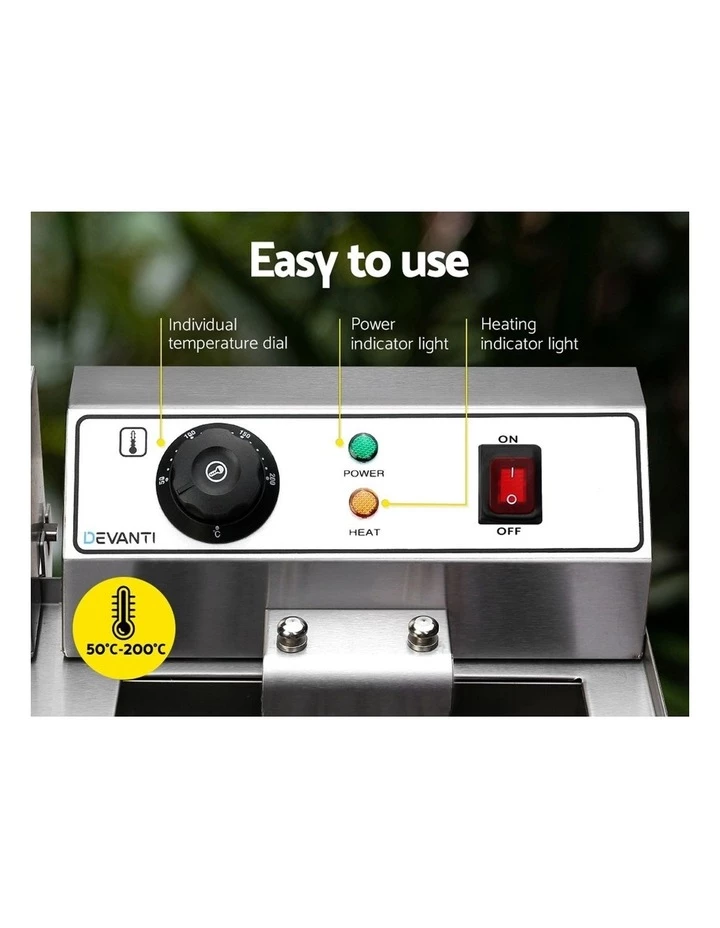 Best reviews of โ๏ธ Flash Sale ๐ Devanti Commercial Electric Deep Fryer Twin Frying Basket Chip Cooker Countertop ๐ โ๏ธ 4 Best reviews of โ๏ธ Flash Sale ๐ Devanti Commercial Electric Deep Fryer Twin Frying Basket Chip Cooker Countertop ๐ โ๏ธ - Image 4