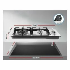 Coupon 🌟 Best deal 🎁 Devanti Gas Cooktop 60cm 4 Burner Ceramic ✨ ✨ -Appliances Sales 747586720 3 720x928