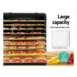 Brand new ✔️ Deals 🧨 Devanti 9 Tray Food Dehydrators Commercial Beef Jerky Maker Fruit Dryer Black 🛒 🌟 -Appliances Sales 751737790 4 1 720x928