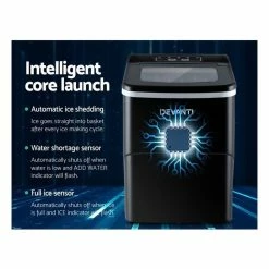 Best deal 😀 Cheap 🌟 DEVANTi Portable Ice Cube Maker Machine 2L Home Bar Benchtop Easy Quick Black 🎁 🌟 -Appliances Sales 757080190 4 720x928