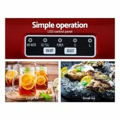 Buy 😍 Cheap 😍 DEVANTi Portable Ice Cube Maker Machine 2L Home Bar Benchtop Easy Quick Red 😍 🌟 -Appliances Sales 757080370 5 720x928