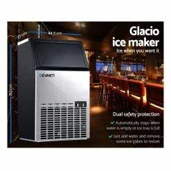 Budget ⌛ Outlet 🔔 Devanti Stainless Steel Commercial Ice Cube Maker 🎁 ✔️ -Appliances Sales 757081360 3 720x928
