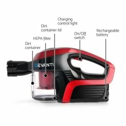 Deals ⭐ Budget ✔️ Devanti Cordless 150W Handstick Vacuum Cleaner - Red and Black 🤩 ✔️ -Appliances Sales 758128780 5 720x928