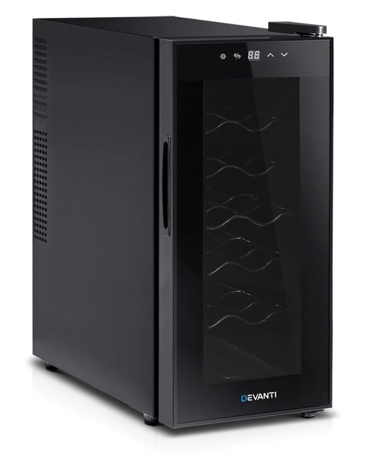 New ❤️ Best deal 🤩 Devanti Wine Cooler 12 Bottle Thermoelectric Chiller Storage Fridge Cellar Black 🌟 ⌛ 1 New ❤️ Best deal 🤩 Devanti Wine Cooler 12 Bottle Thermoelectric Chiller Storage Fridge Cellar Black 🌟 ⌛