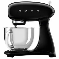 New 😀 Best deal 🔥 Smeg 50's Style Black Mixer with Flex Edge Beater SMF03BLAU 🔔 🥰