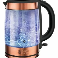 Flash Sale 🌟 Best reviews of 👏 Russell Hobbs Brooklyn Glass/Copper Kettle RHK172 ❤️ 🔔
