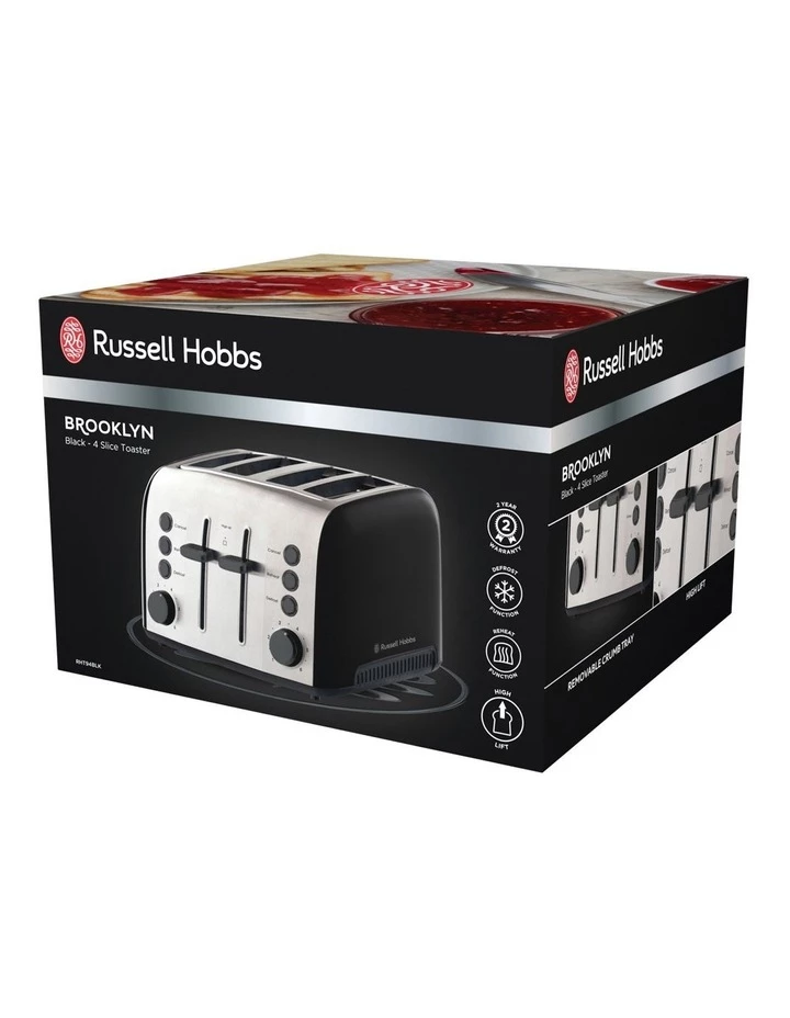 Coupon ✔️ Brand new ⭐ Russell Hobbs Brooklyn 4 Slice Toaster Black RHT94BLK 👏 🎉 7 Coupon ✔️ Brand new ⭐ Russell Hobbs Brooklyn 4 Slice Toaster Black RHT94BLK 👏 🎉 - Image 7