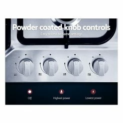 Top 10 🛒 Hot Sale 🛒 Devanti Gas Cooktop 60cm Gas Stove Cooker 4 Burner Cook Top Konbs NG LPG Steel 👏 🔔 -Appliances Sales 780377050 4 720x928