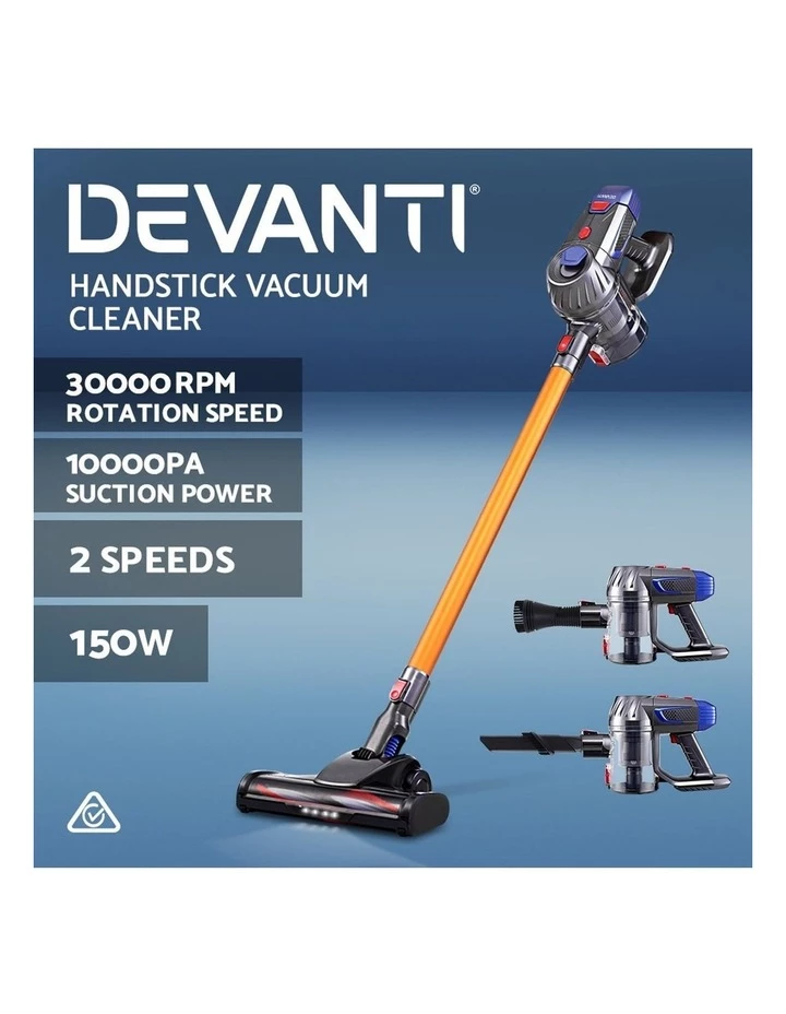 Hot Sale โจ Cheap ๐ Devanti Handheld Vacuum Cleaner Cordless Stick Handstick Car Vac Bagless 2-Speed LED Headlight ๐ โญ 3 Hot Sale โจ Cheap ๐ Devanti Handheld Vacuum Cleaner Cordless Stick Handstick Car Vac Bagless 2-Speed LED Headlight ๐ โญ - Image 3