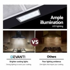 Wholesale 🌟 Budget 👏 Devanti Rangehood Range Hood 600mm Filter Included Black Stainless Steel Canopy LED Light Kitc 🔔 ⌛ -Appliances Sales 780389740 6 720x928