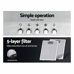 Cheapest ⌛ Cheap 😀 Devanti Range Hood 90cm 900mm Kitchen Canopy Stainless Steel Rangehood Wall Mount 🌟 🎉 9 Cheapest ⌛ Cheap 😀 Devanti Range Hood 90cm 900mm Kitchen Canopy Stainless Steel Rangehood Wall Mount 🌟 🎉 -Appliances Sales 780390010 4 720x928