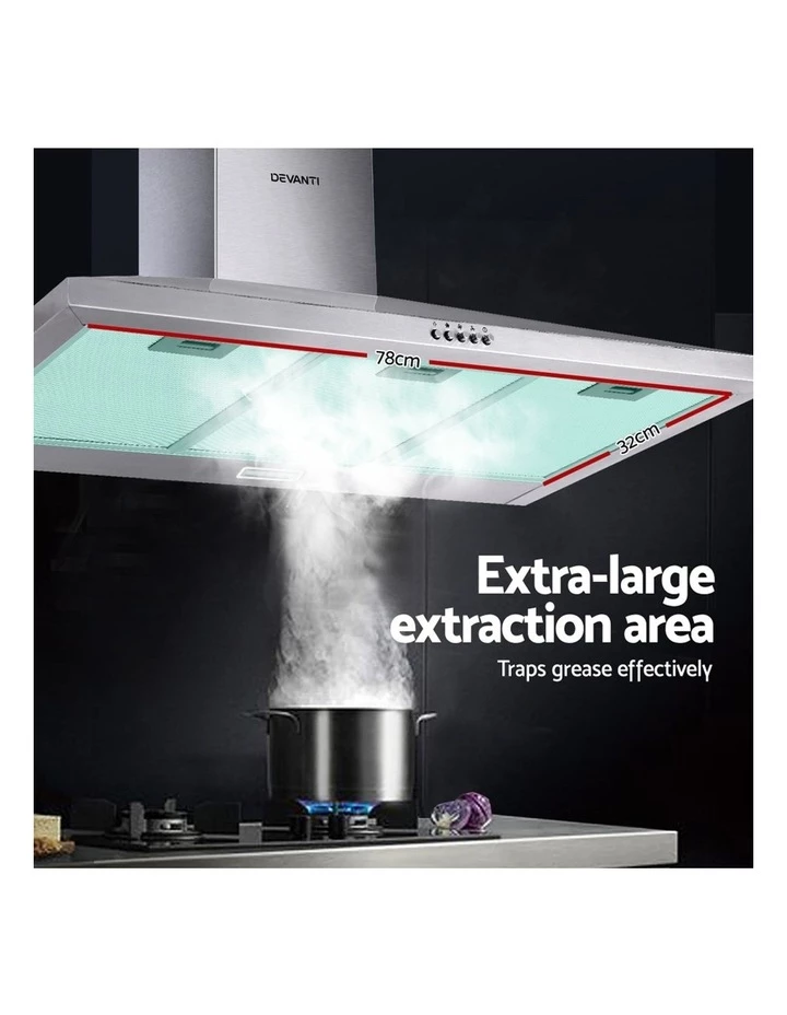 Cheapest ⌛ Cheap 😀 Devanti Range Hood 90cm 900mm Kitchen Canopy Stainless Steel Rangehood Wall Mount 🌟 🎉 5 Cheapest ⌛ Cheap 😀 Devanti Range Hood 90cm 900mm Kitchen Canopy Stainless Steel Rangehood Wall Mount 🌟 🎉 - Image 5