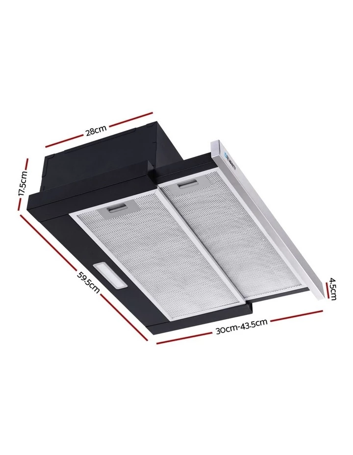 Outlet ๐งจ Flash Sale โค๏ธ Devanti Rangehood Range Hood Stainless Steel Slide Out Kitchen Canopy 60cm 600mm Black ๐ ๐ 2 Outlet ๐งจ Flash Sale โค๏ธ Devanti Rangehood Range Hood Stainless Steel Slide Out Kitchen Canopy 60cm 600mm Black ๐ ๐ - Image 2