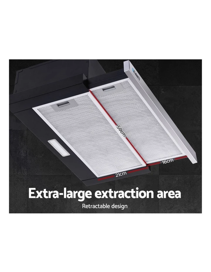 Outlet ๐งจ Flash Sale โค๏ธ Devanti Rangehood Range Hood Stainless Steel Slide Out Kitchen Canopy 60cm 600mm Black ๐ ๐ 4 Outlet ๐งจ Flash Sale โค๏ธ Devanti Rangehood Range Hood Stainless Steel Slide Out Kitchen Canopy 60cm 600mm Black ๐ ๐ - Image 4