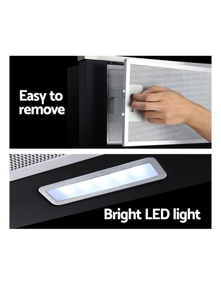 Outlet ๐งจ Flash Sale โค๏ธ Devanti Rangehood Range Hood Stainless Steel Slide Out Kitchen Canopy 60cm 600mm Black ๐ ๐ 6 Outlet ๐งจ Flash Sale โค๏ธ Devanti Rangehood Range Hood Stainless Steel Slide Out Kitchen Canopy 60cm 600mm Black ๐ ๐ - Image 6