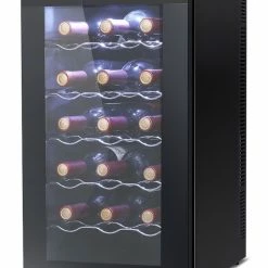 Budget 👏 Best reviews of 🤩 My Plaza Devanti Wine Cooler 18 Bottle Thermoelectric Chiller Storage Fridge Cellar Black 🤩 🌟