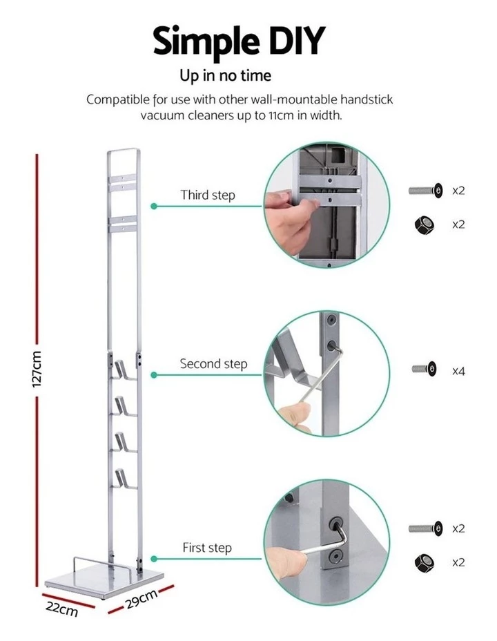 Wholesale ๐ Top 10 โจ My Plaza Freestanding Dyson Vacuum Stand Rack Holder Cordless Handheld Cleaner V6 7 8 V10 V11 Silver โจ ๐คฉ 2 Wholesale ๐ Top 10 โจ My Plaza Freestanding Dyson Vacuum Stand Rack Holder Cordless Handheld Cleaner V6 7 8 V10 V11 Silver โจ ๐คฉ - Image 2