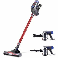 Cheap ⭐ Coupon 🌟 Devanti Handheld Vacuum Cleaner Cordless Stick Handstick Vac Bagless 2-Speed Headlight Red 🎉 🔔