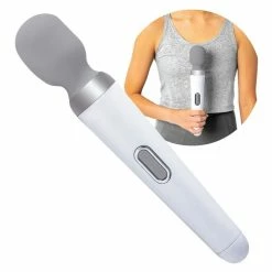 New 🔥 Wholesale 💯 Sharper Image Personal Touch Full-Size Wireless Wand Massager Grey TSMPTWXX ⭐ 🎉