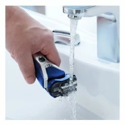 New ❤️ Top 10 👏 Panasonic 3-Blade Rechargeable Wet & Dry Shaver with Slide-Up Trimmer Blue ES-RT37-S541 ✨ 😍 -Appliances Sales 811303840 3 720x928