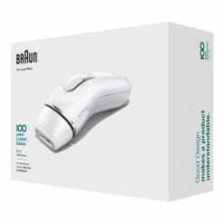 Best Sale 👍 Cheap 🧨 Braun Silk-expert Pro 5 IPL Hair Removal Design Edition White/Silver with White Travel Pouch MBSEP5 😍 ❤️