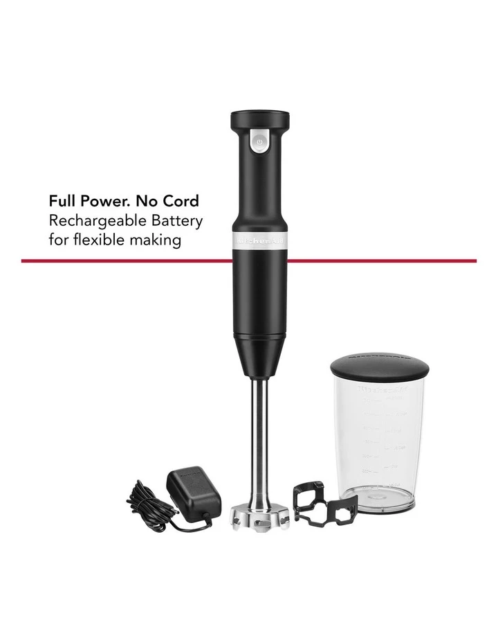 Hot Sale 😉 Best Sale ❤️ KitchenAid Cordless Variable Speed Hand Blender Matte Black 5KHBBV83ABM 🎉 🔥 4 Hot Sale 😉 Best Sale ❤️ KitchenAid Cordless Variable Speed Hand Blender Matte Black 5KHBBV83ABM 🎉 🔥 - Image 4