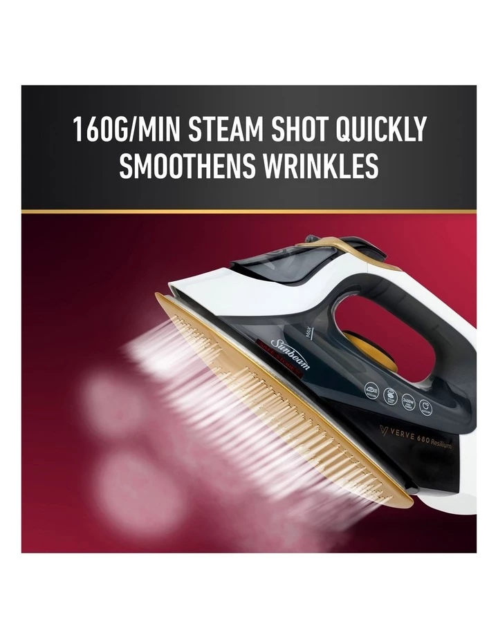 New 😍 Best Pirce 🌟 Sunbeam Verve 680 Resilium White Steam Iron SRA6800 🔔 🎉 3 New 😍 Best Pirce 🌟 Sunbeam Verve 680 Resilium White Steam Iron SRA6800 🔔 🎉 - Image 3