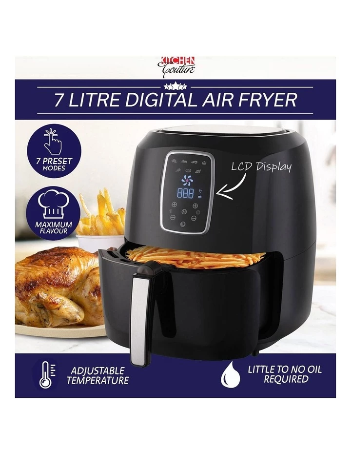 Best deal ๐งจ Deals ๐ฅ Kitchen Couture Digital Air Fryer 7L Black LED Display Healthy Oil Free Cooking โ โ 2 Best deal ๐งจ Deals ๐ฅ Kitchen Couture Digital Air Fryer 7L Black LED Display Healthy Oil Free Cooking โ โ - Image 2