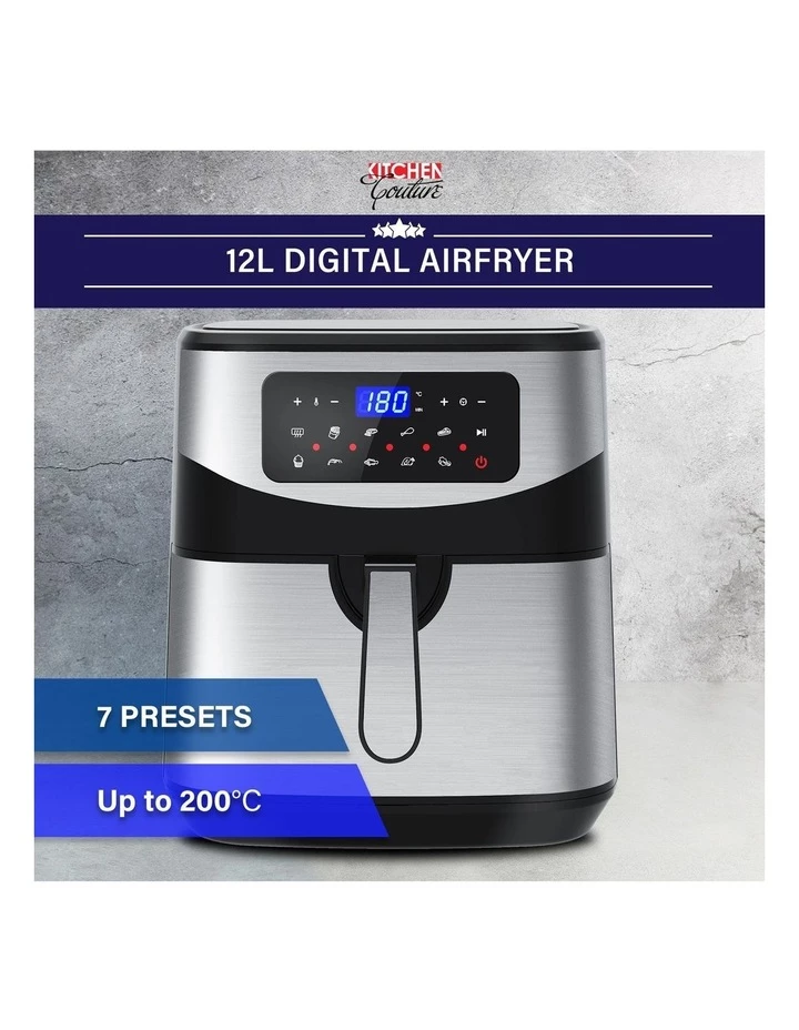 Hot Sale ๐ Wholesale ๐ Kitchen Couture 12 Litre Air Fryer Multifunctional LCD One Touch Display Silver ๐คฉ ๐ 2 Hot Sale ๐ Wholesale ๐ Kitchen Couture 12 Litre Air Fryer Multifunctional LCD One Touch Display Silver ๐คฉ ๐ - Image 2