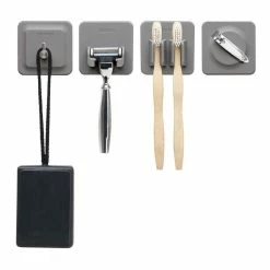 Budget 🔥 Top 10 🔥 Tooletries Tile Series 4 In 1 Storage Grey T0022-0 ⭐ 🤩