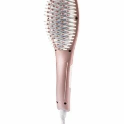 Buy ❤️ Promo 😀 Vivitar Ceramic Hair Straightening Brush/Comb Straightener Temp Control Rose ❤️ ✨