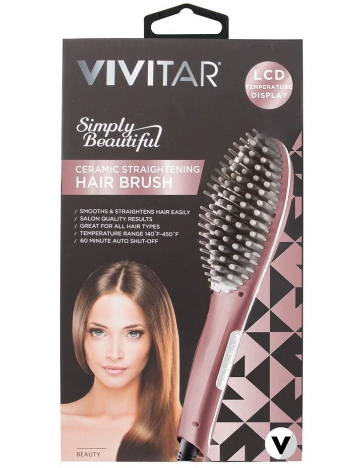 Buy โค๏ธ Promo ๐ Vivitar Ceramic Hair Straightening Brush/Comb Straightener Temp Control Rose โค๏ธ โจ 5 Buy โค๏ธ Promo ๐ Vivitar Ceramic Hair Straightening Brush/Comb Straightener Temp Control Rose โค๏ธ โจ - Image 5