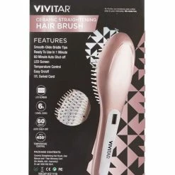 Buy โค๏ธ Promo ๐ Vivitar Ceramic Hair Straightening Brush/Comb Straightener Temp Control Rose โค๏ธ โจ 12 Buy โค๏ธ Promo ๐ Vivitar Ceramic Hair Straightening Brush/Comb Straightener Temp Control Rose โค๏ธ โจ -Appliances Sales 852350140 6 720x928