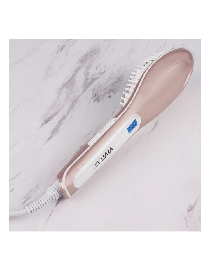 Buy โค๏ธ Promo ๐ Vivitar Ceramic Hair Straightening Brush/Comb Straightener Temp Control Rose โค๏ธ โจ 7 Buy โค๏ธ Promo ๐ Vivitar Ceramic Hair Straightening Brush/Comb Straightener Temp Control Rose โค๏ธ โจ - Image 7