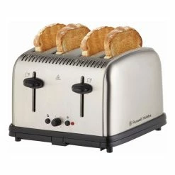 Cheap 💯 Outlet 😍 Russell Hobbs Classic 4-Slice Toaster Stainless Steel RHT14BRU 🤩 ❤️ -Appliances Sales 855321310 3 720x928