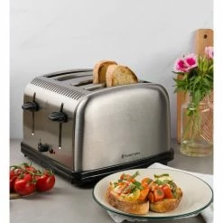 Cheap 💯 Outlet 😍 Russell Hobbs Classic 4-Slice Toaster Stainless Steel RHT14BRU 🤩 ❤️ -Appliances Sales 855321310 4 720x928