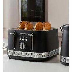 Deals 😍 Buy ⭐ Morphy Richards Illumination 4 Slice Toaster Black 248020 🌟 ✔️ -Appliances Sales 859362040 4 720x928