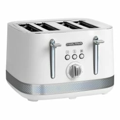 Promo 🥰 Buy ❤️ Morphy Richards Illumination 4 Slice Toaster White/Black 248021 🎉 🎁