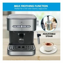 Best Sale 💯 Buy 🛒 Hauffmann Davis Espresso Coffee Machine Automatic Italian Pump Frother HD-CM-2021 🤩 ❤️ -Appliances Sales 869505040 5 720x928