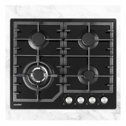 Buy 🤩 Coupon 👍 Comfee Gas Cooktop 4 Burners Kitchen Gas Hob Trivets Stove Cook Top 60cm Black ❤️ 🎉 -Appliances Sales 882961120 3 720x928