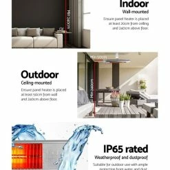 Wholesale 💯 Best Sale 👏 Devanti Electric Infrared Radiant Strip Heater Outdoor Indoor Halogen 2000W HLH-E72-2000-AL 👏 🌟 -Appliances Sales 887808790 6 720x928